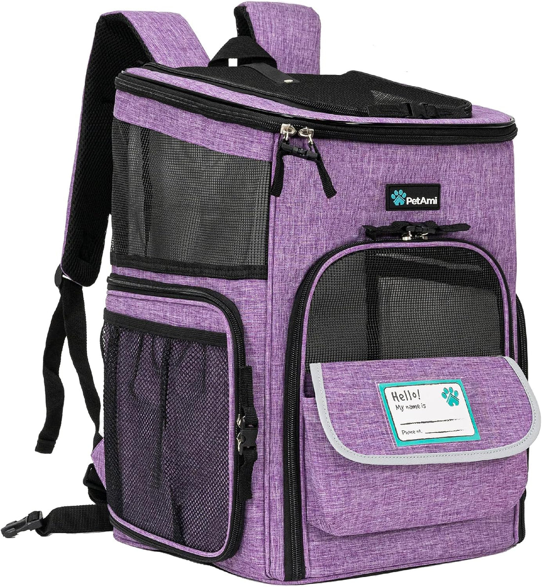 PetAmi Dog Backpack Carrier, Airline Approved 4-Way Entry Cat Bag