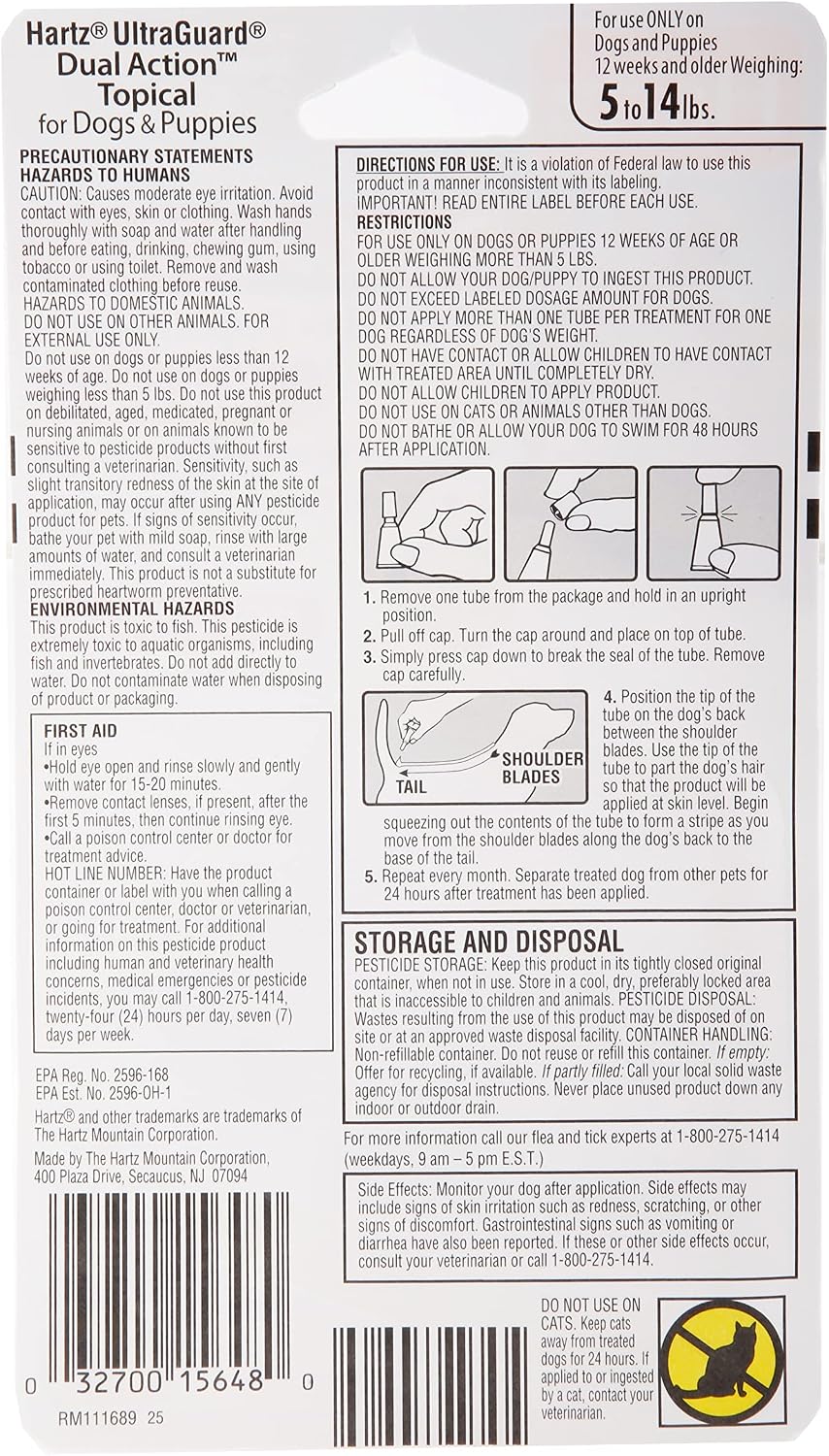Hartz UltraGuard Dual Action Flea & Tick Topical Dog Treatment