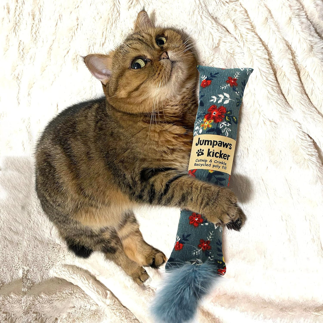 Jumpaws 2 Pack Natural Interactive Catnip & Silvervine Cat Kicker