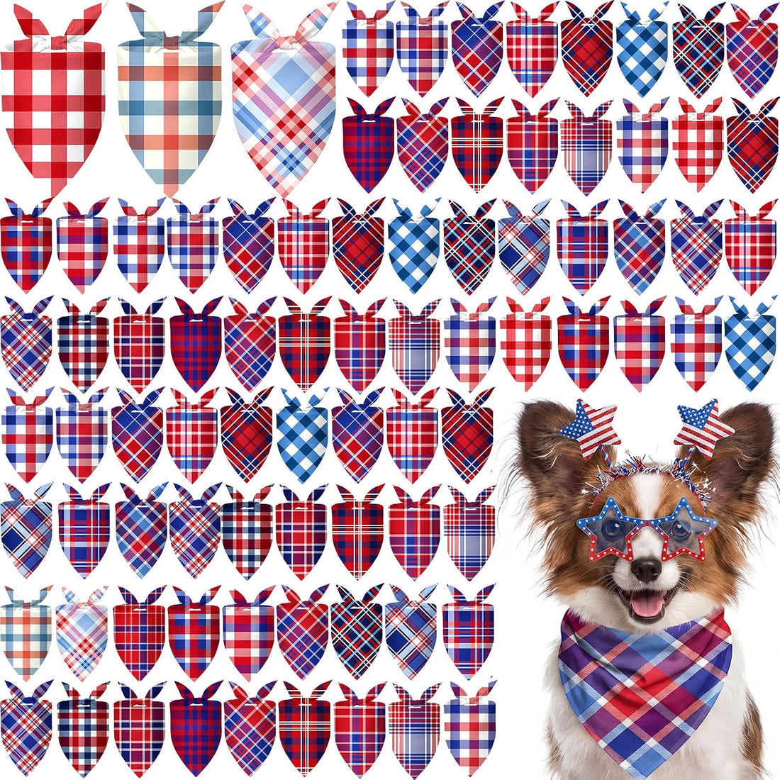 Abbylike 100 Pcs Halloween Dog Bandanas Bulk Cute Dog Paw Prints