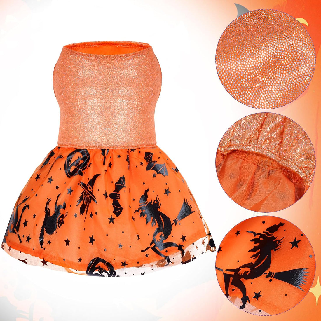 Dog Halloween Costume Dog Dress Witch Tulle Skirt Halloween Pet