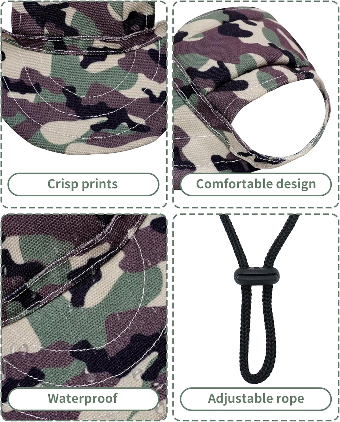 PET SHOW Camouflage Dog Baseball Cap for Extra Small Doggies Cats