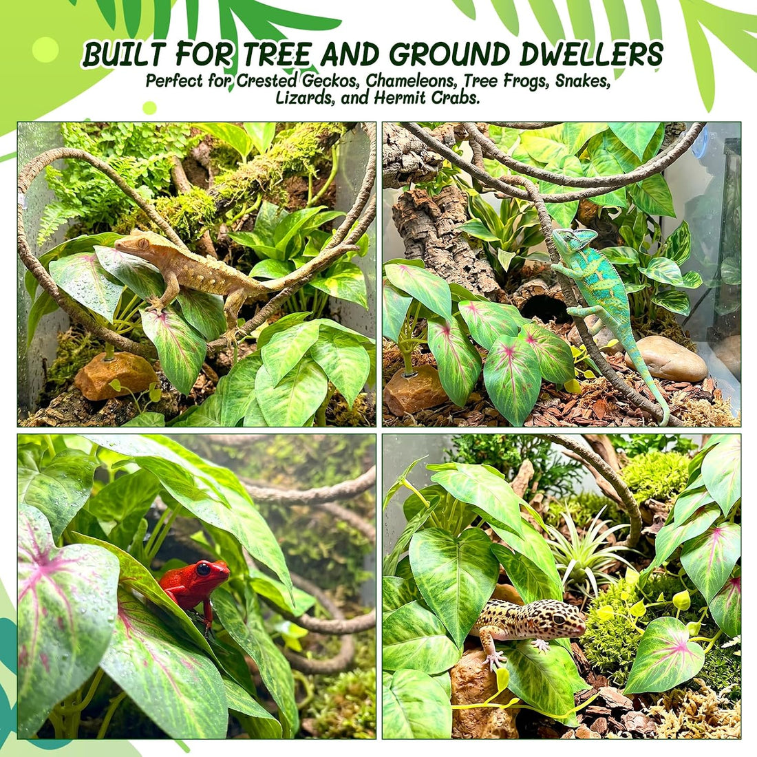 3PC Reptile Terrarium Habitat Decor Kit