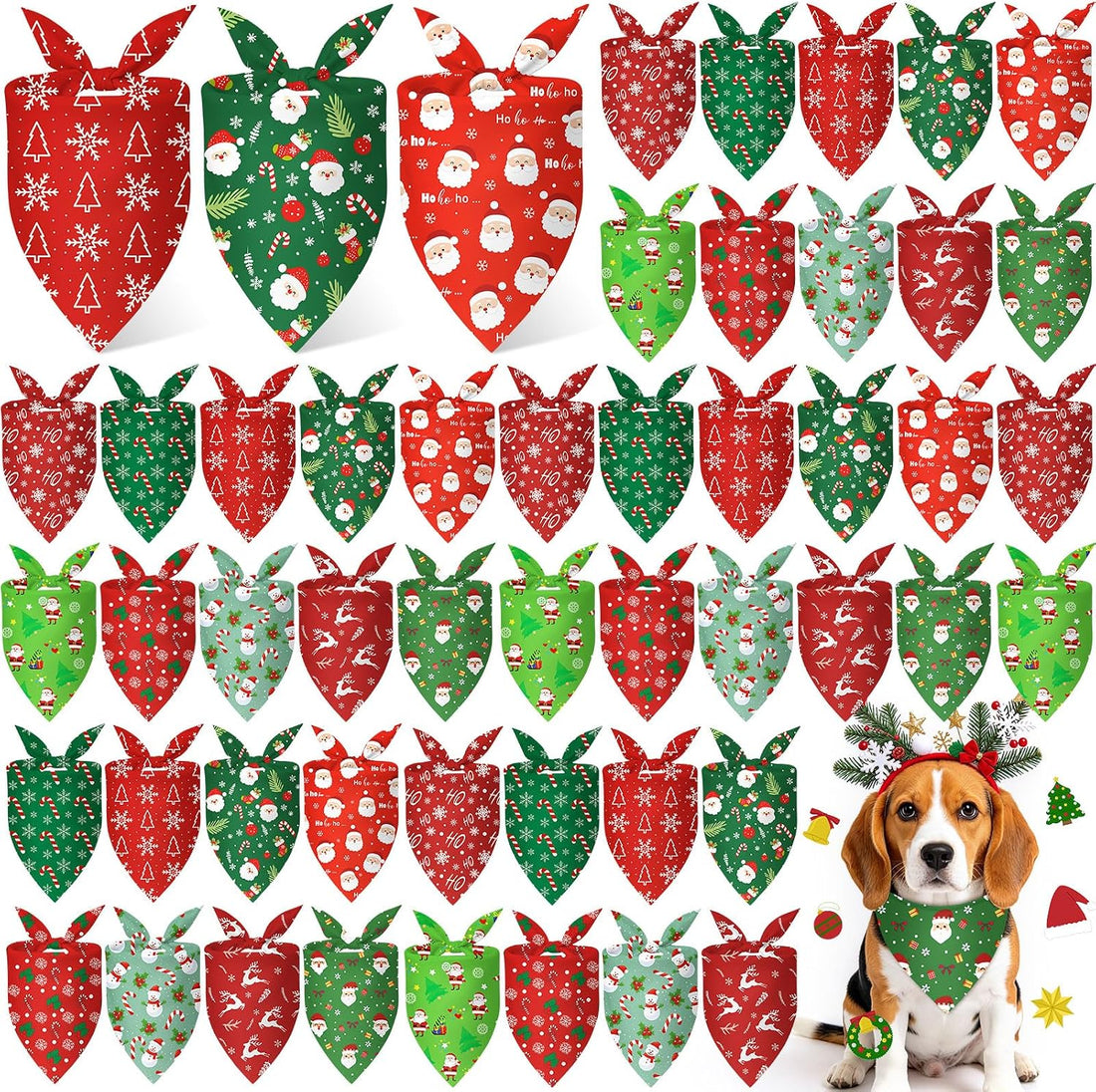 Weewooday 50 Pcs Halloween Dog Bandanas Bulk