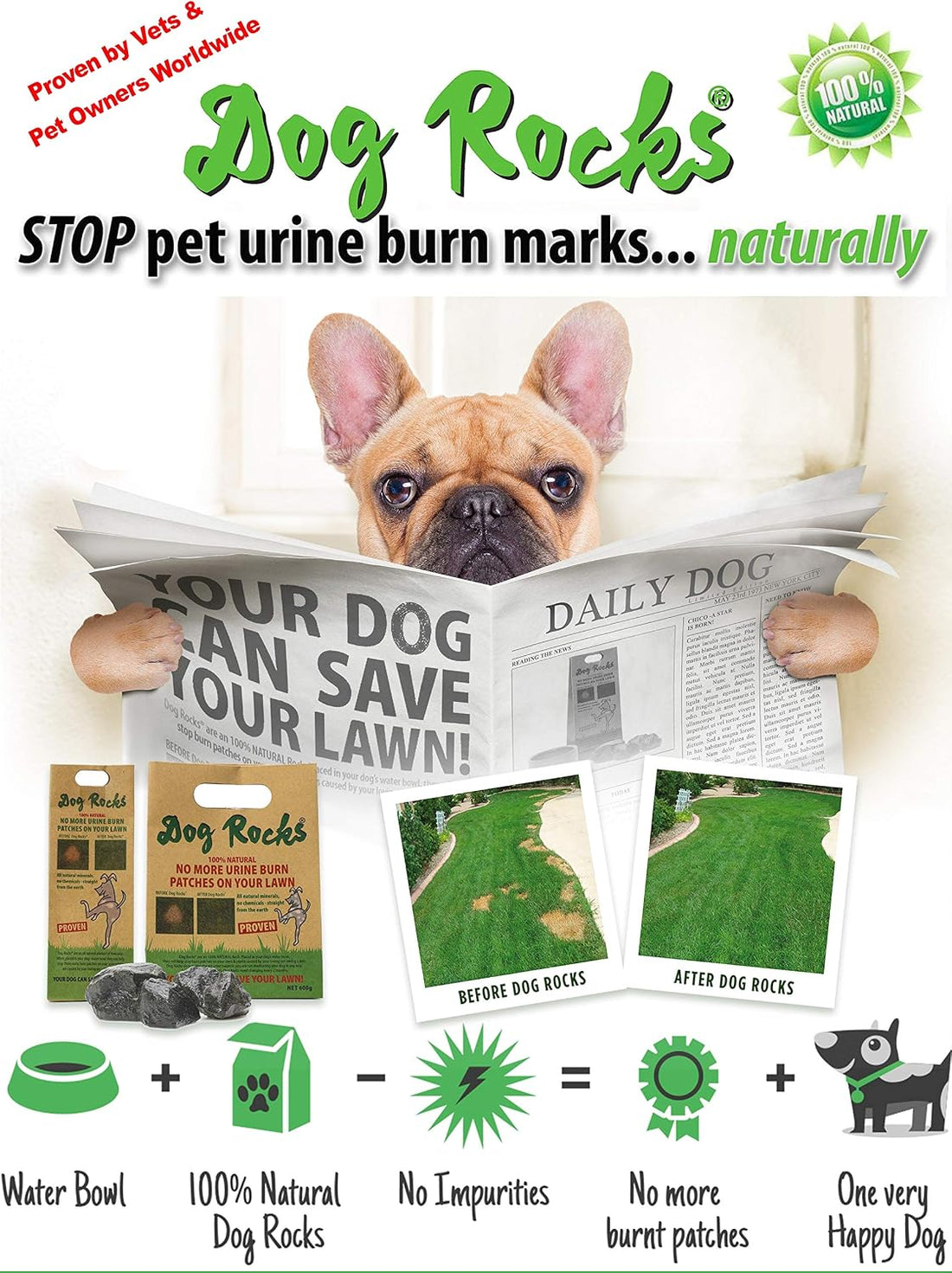 Dog Rocks for Urine Burning Grass - 200g Each