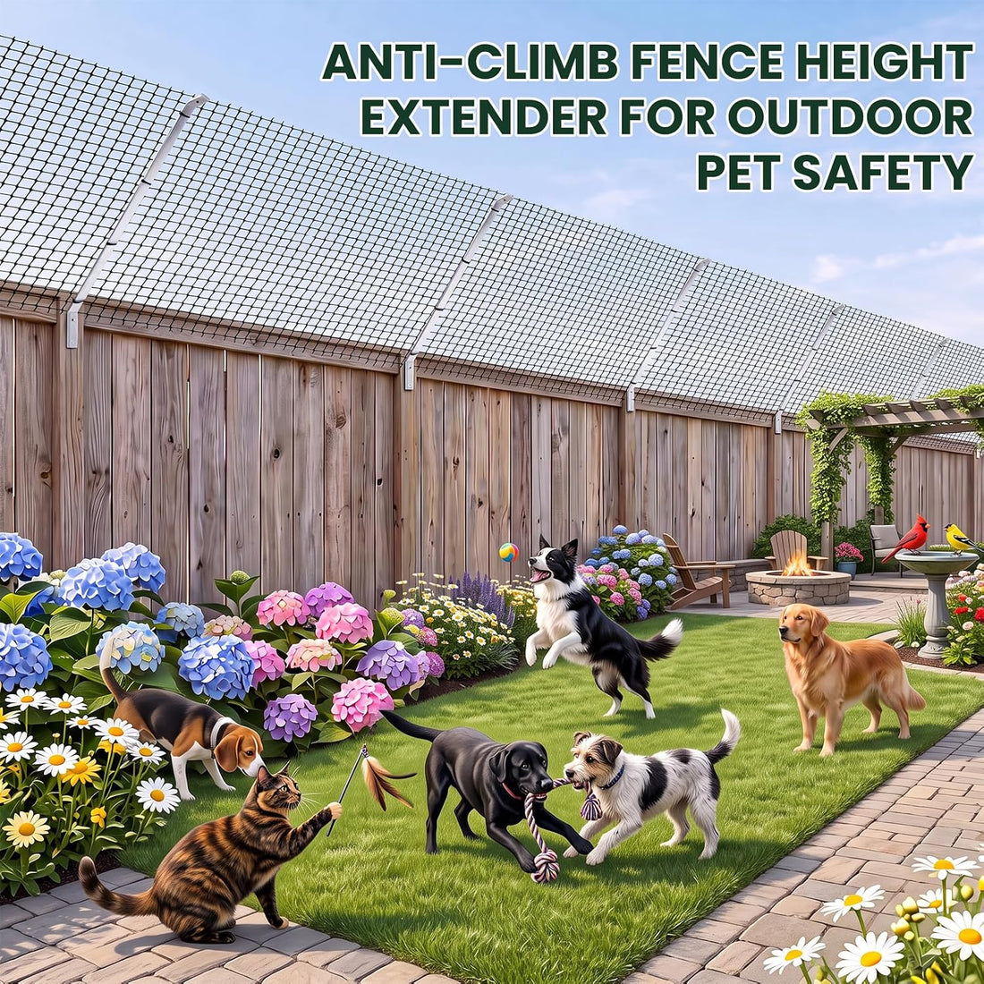 Cat Fence Topper Cat Anti Climb Fence Extender Fence Outdoor Barrier