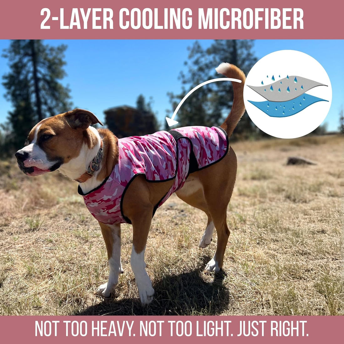 LUCOLOVE Dog Cooling Vest - 2-Layer Cooling with Soft Microfiber