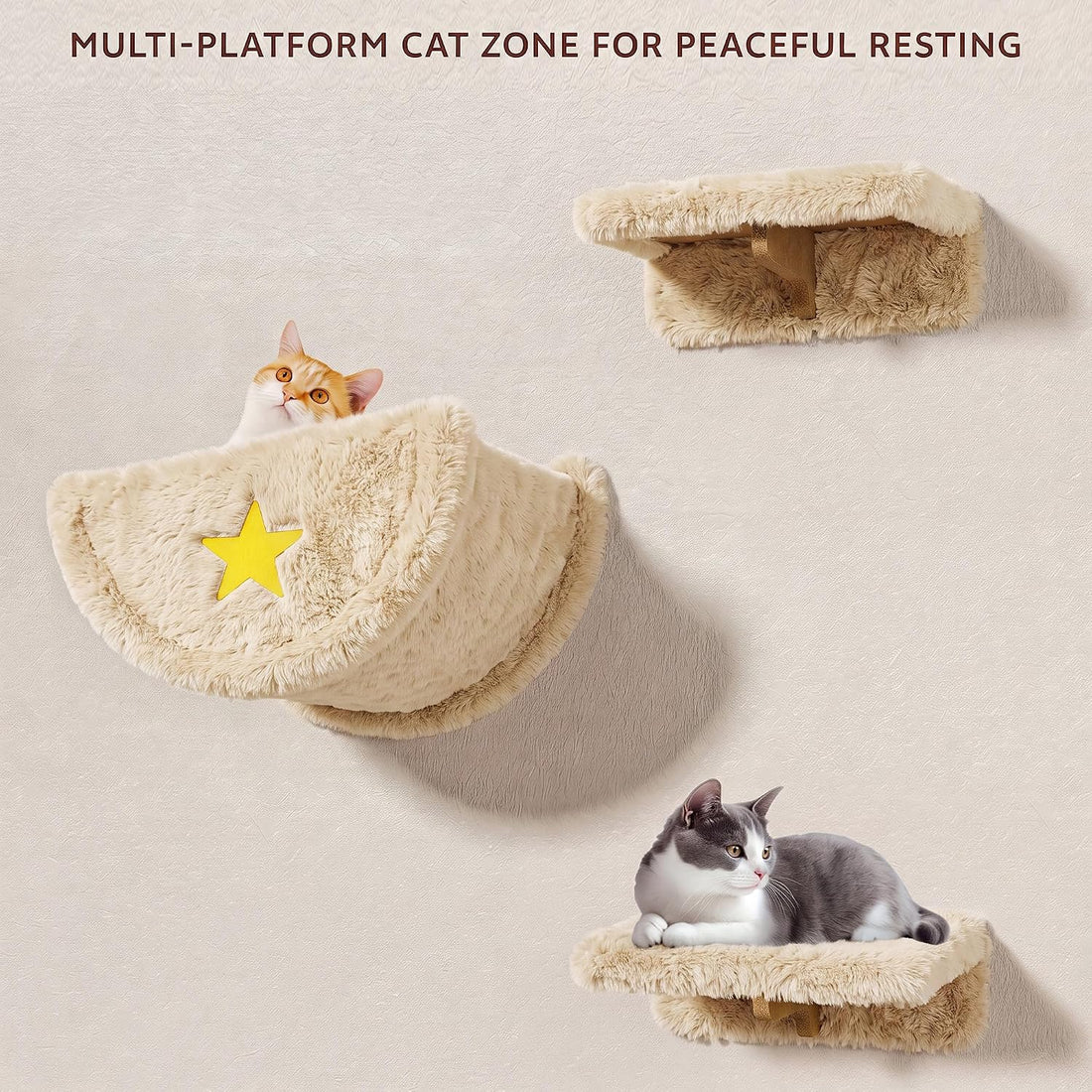 13-in-1 Cat Wall Shelves, Moon & Bridge Cat Wall Furniture