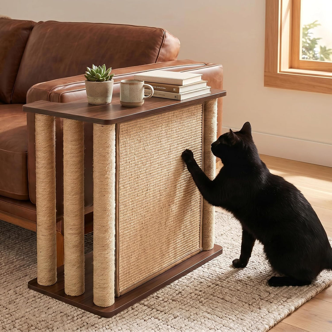 Couch Corner Cat Scratcher Side Table, Couch Protector from Cat Claws