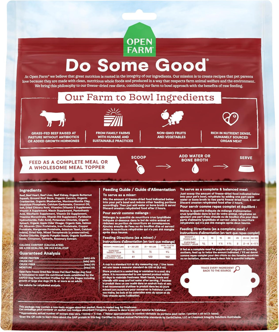 Open Farm Freeze Dried Raw Dog Food, Beef Bite-Sized Morsels