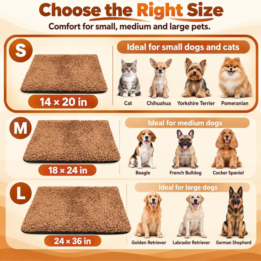 PatiencET Self Warming Cat Bed for Indoor Cats 14'' x 20''