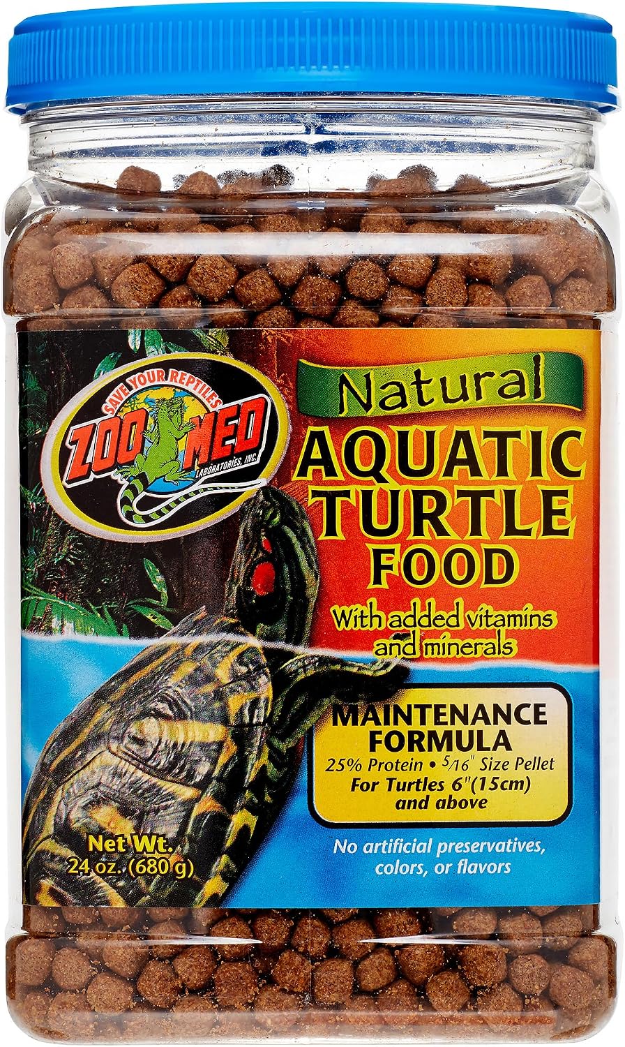 Zoo Med Natural Aquatic Turtle Food, Maintenance Formula, 24-Ounce