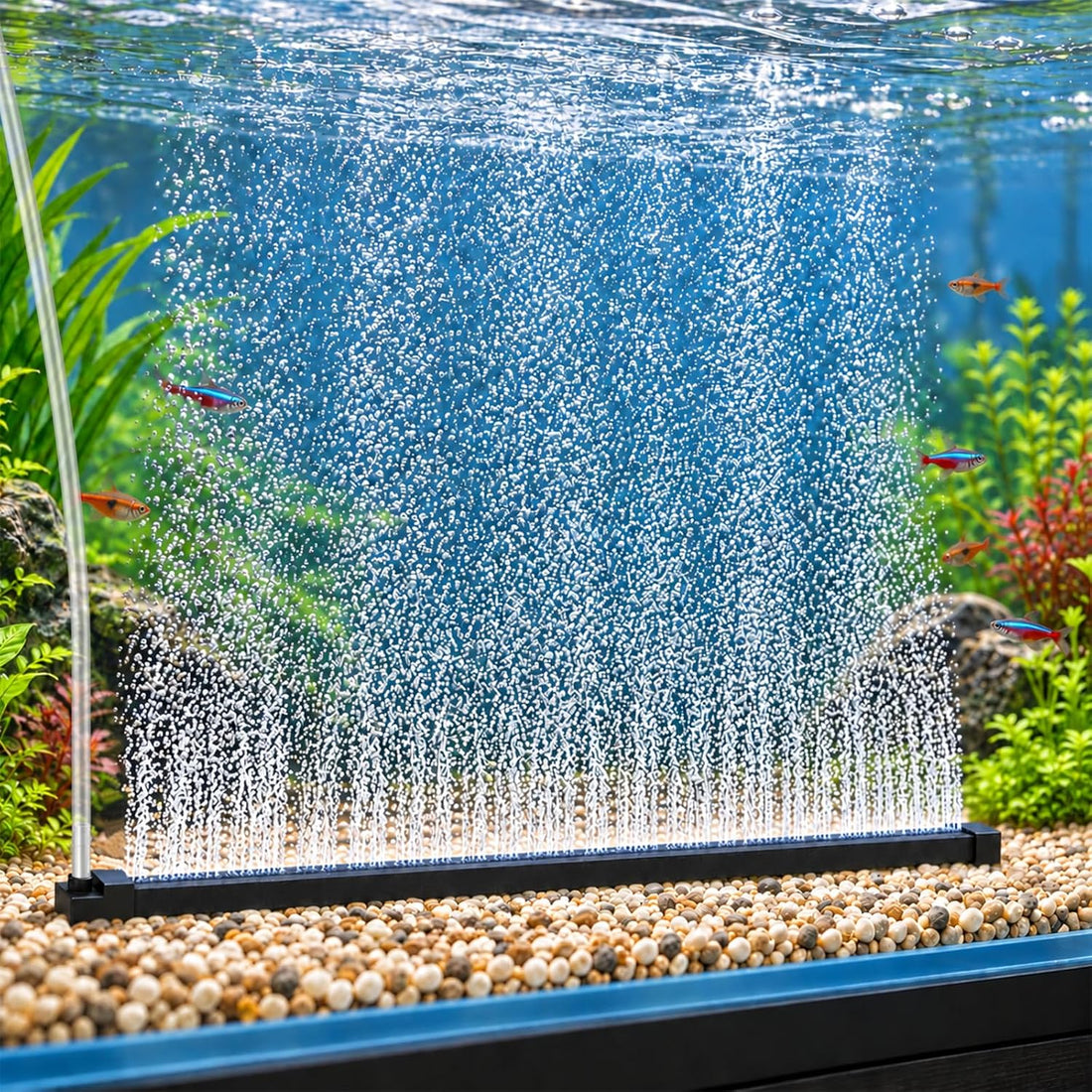 Fish Tank Bubble Strip, Aquarium Air Stone Bar with Fine Bubbles