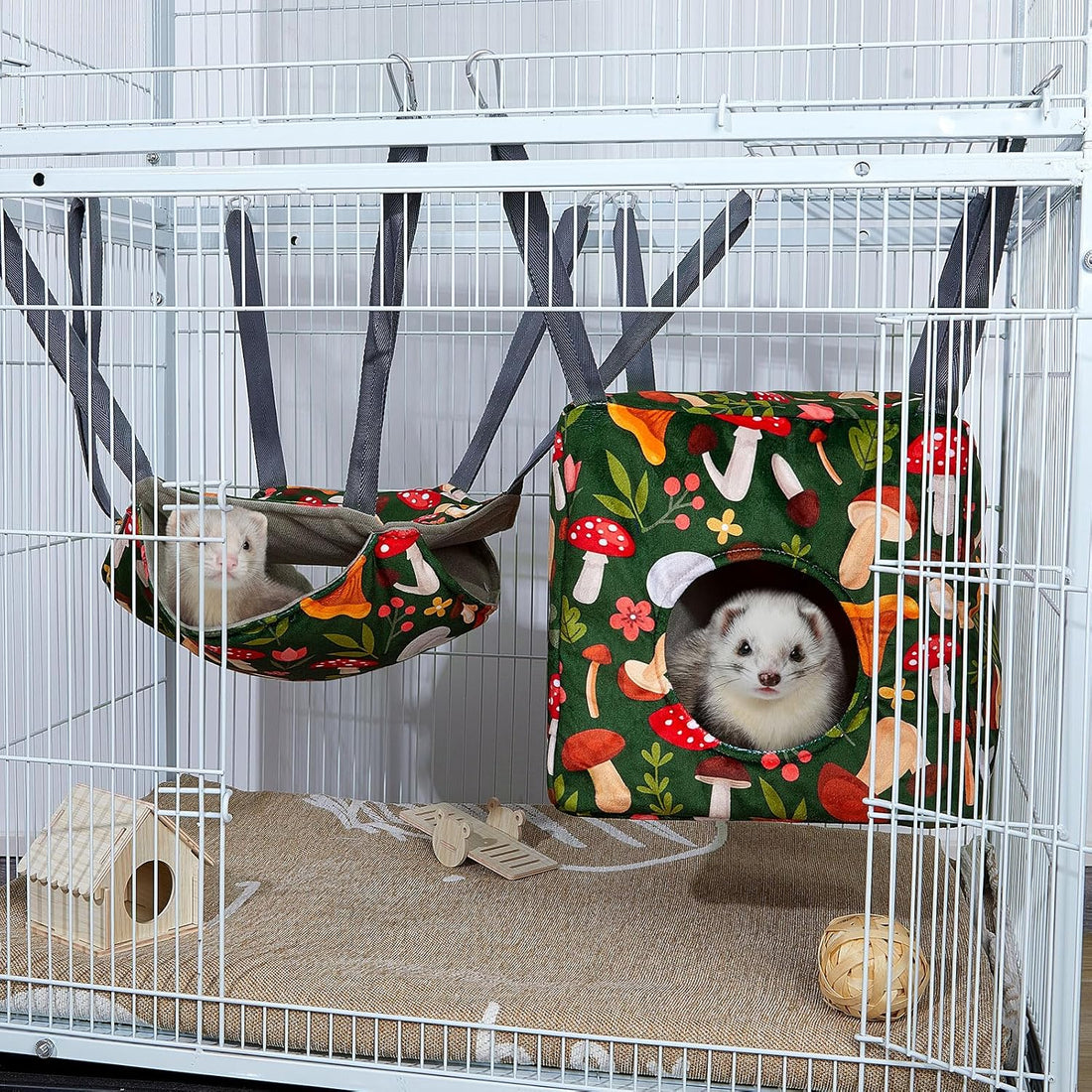 Glittme 4 Pack Cozy Ferret Hammock