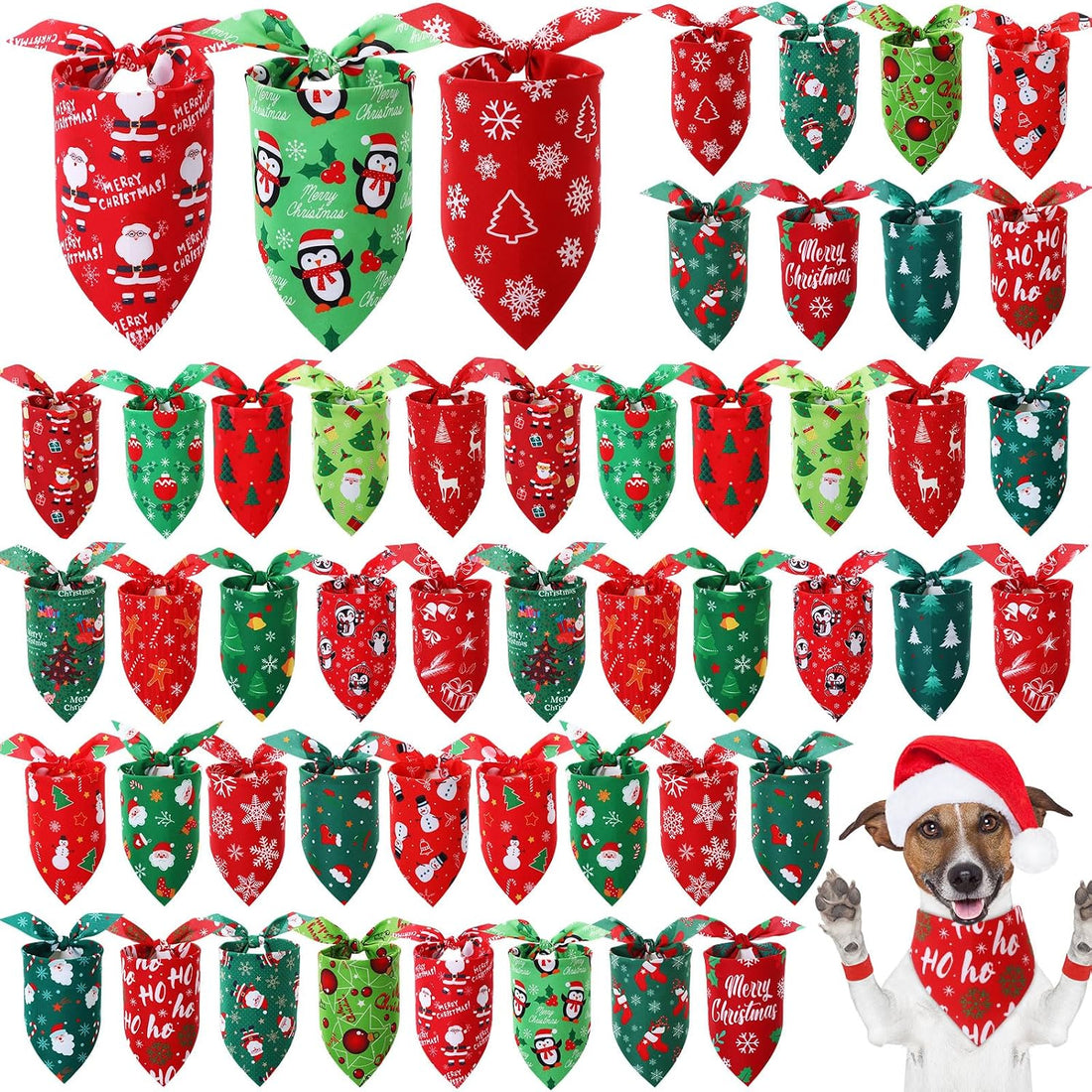 Preboun 50 Pcs Halloween Dog Bandanas Bulk