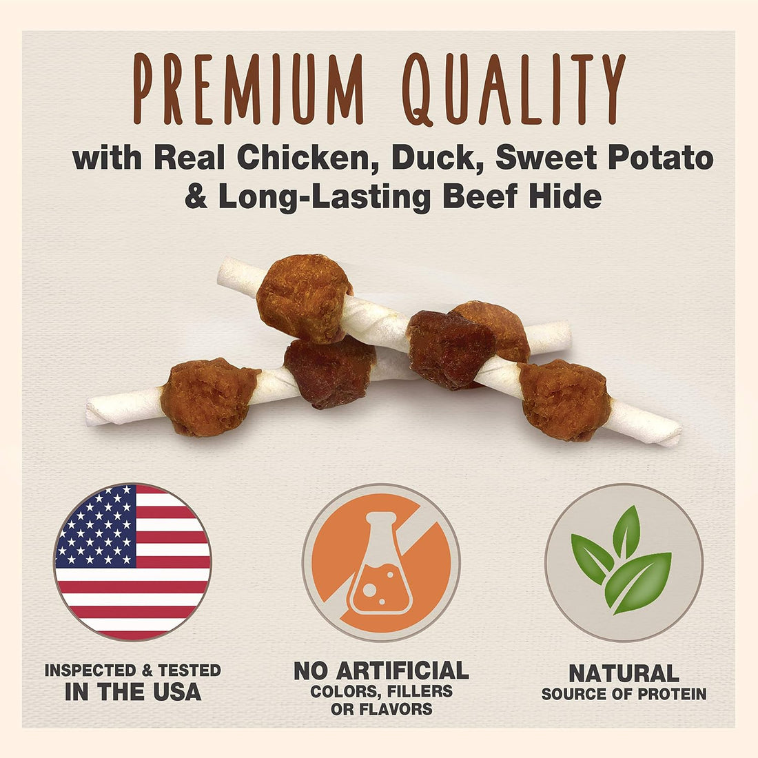 Cadet Gourmet Shish Kabob Dog Chews for Small Dogs