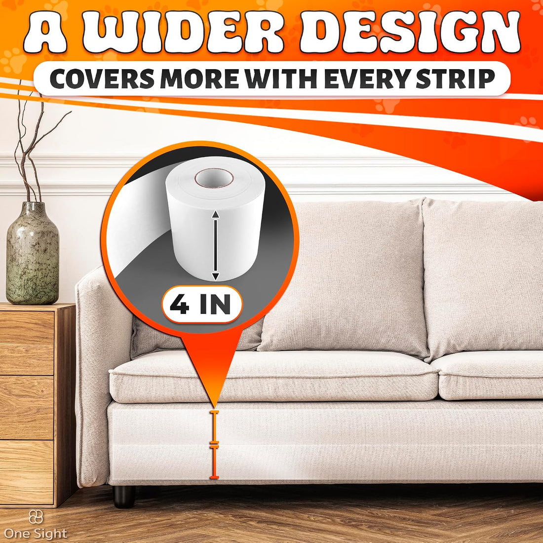 Anti Scratch Cat Tape for Furniture 4" X 30 Yards – PVC Couch