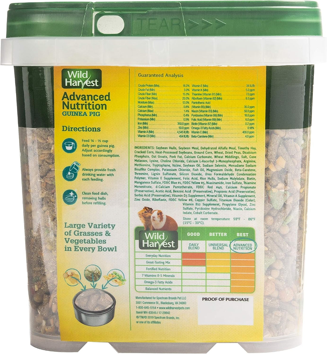 Wild Harvest Advanced Nutrition Guinea Pig Food, 8 lbs