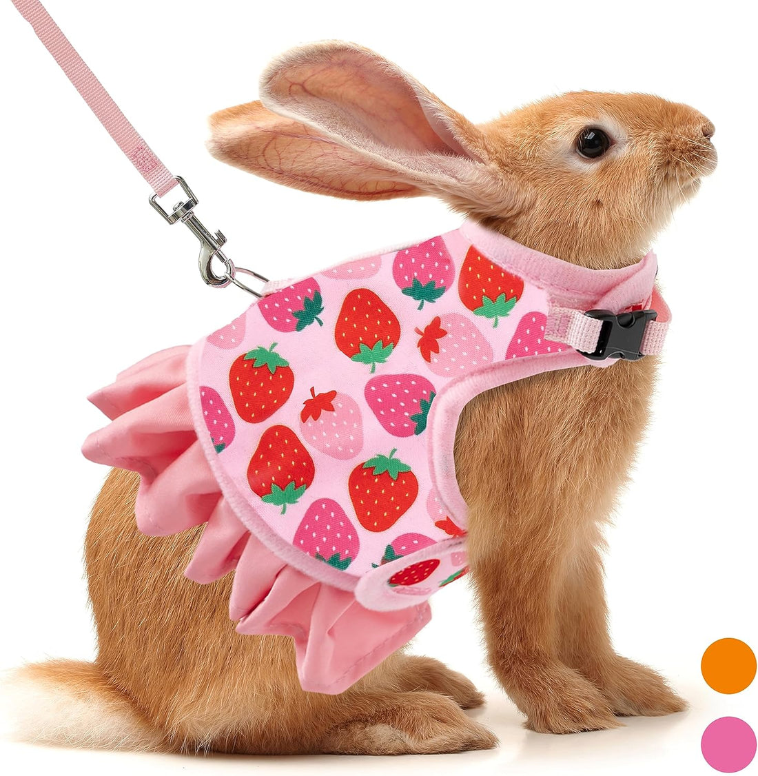 Bunny Harness and Leash Set, Escape Proof Floral Mesh Rabbit Vest