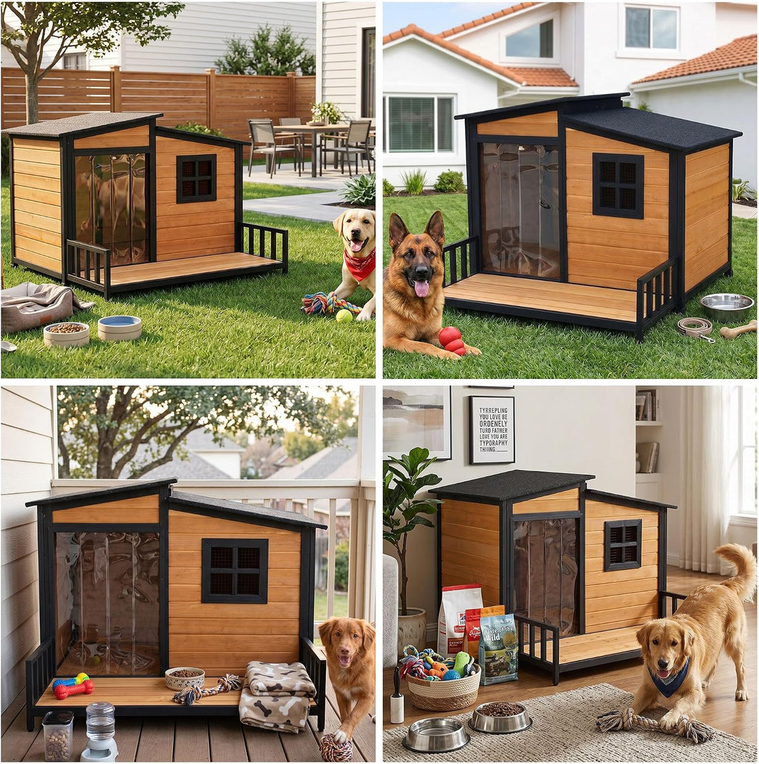 44" Anti-Chew Large Outdoor Dog House