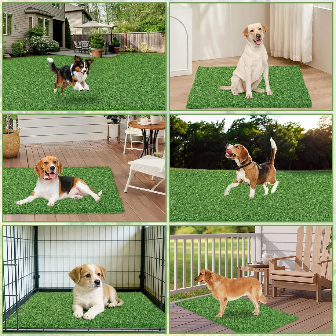 STARROAD-TIM 30 x 20 inches 2 Pack Fake Grass Pee for Dogs Artificial