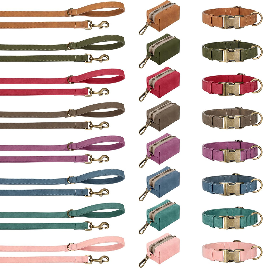 Didog Soft PU Leather Dog Collar for Large Dogs