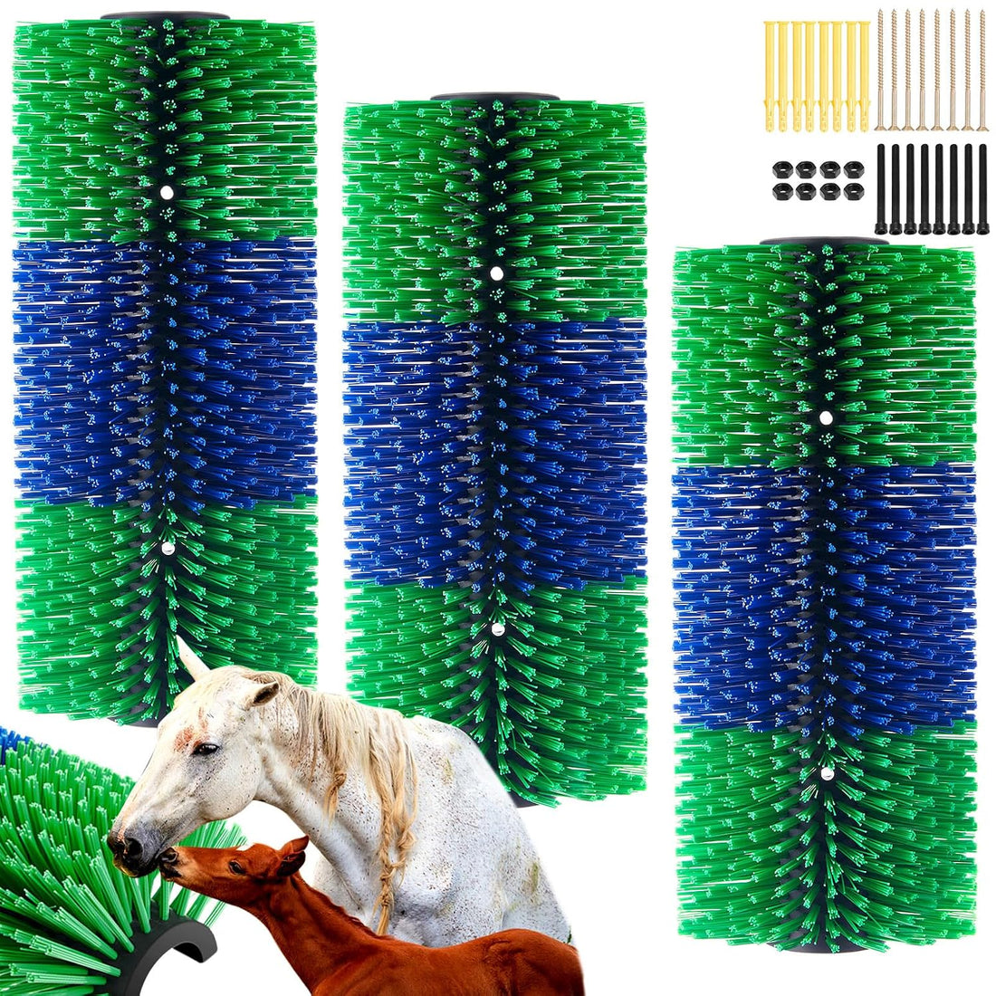 3 Pack Livestock Scratching Brush