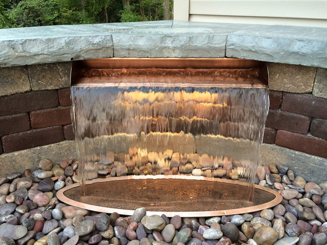 Atlantic Water Gardens 304 Copper Finish Waterfall Spillway, 36-inch