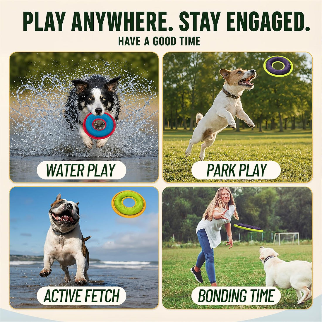 HONGEZEY 3 Pcs Flying Discs, Interactive Flyer Toys