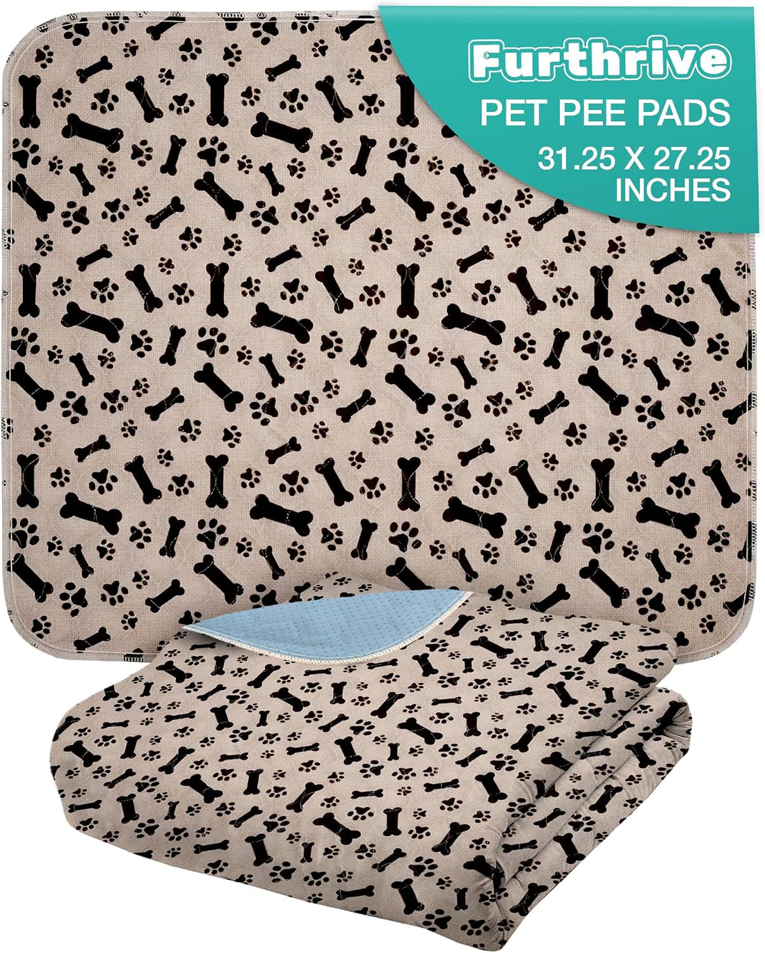 Furthrive Washable Pee Pads for Dogs with Pheromone Attraction