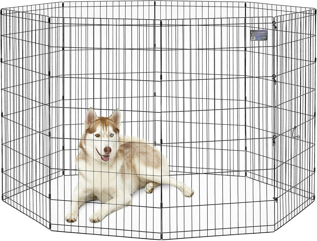 MidWest 30-Inch Exercise Pen, Single Door, 16 Sq Ft Play Area