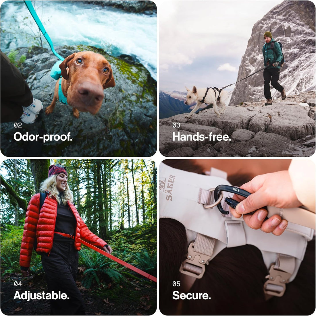 Säker Kelp™ Waterproof Dog Leash – Heavy Duty, Odor-Proof