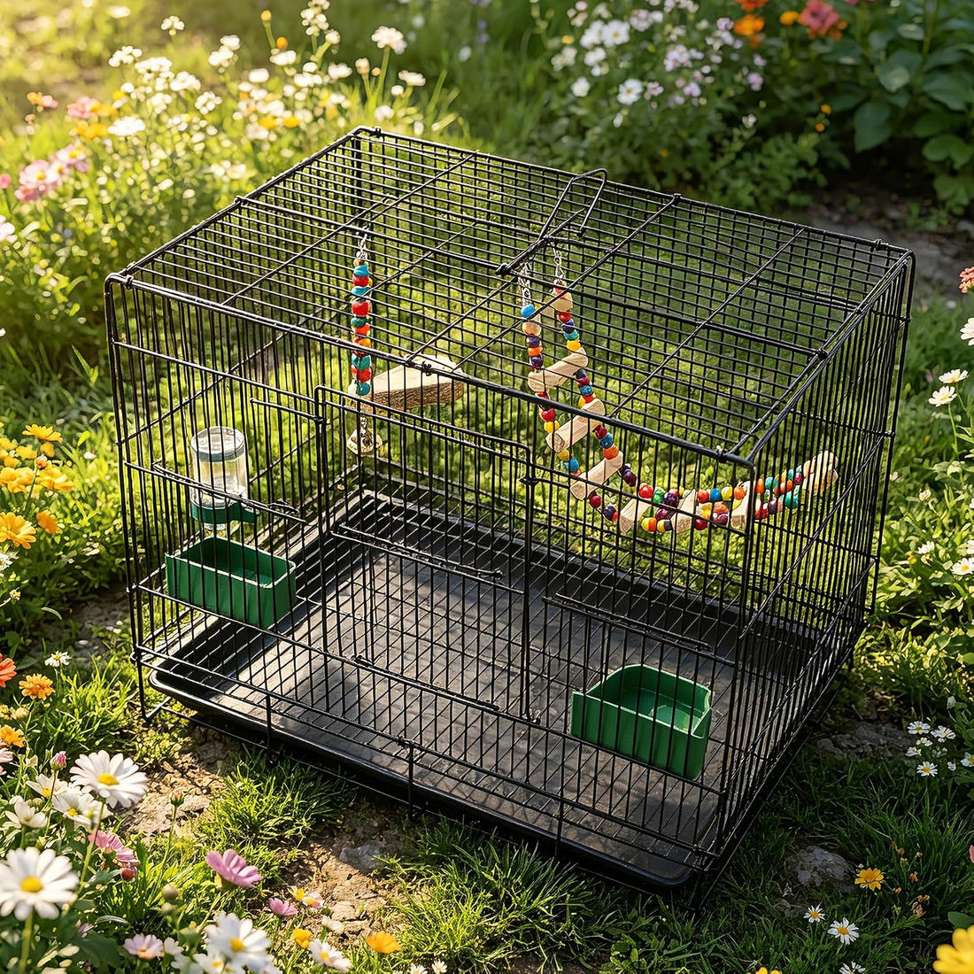 20-inch Bird Cage,Foldable Medium Small Parrot Parakeet Bird Cages