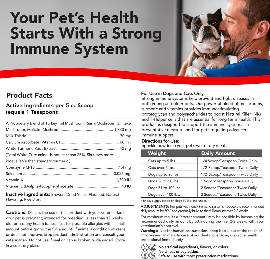 Critical Immune Defense for Dogs & Cats; Supports Normal Cell Growth