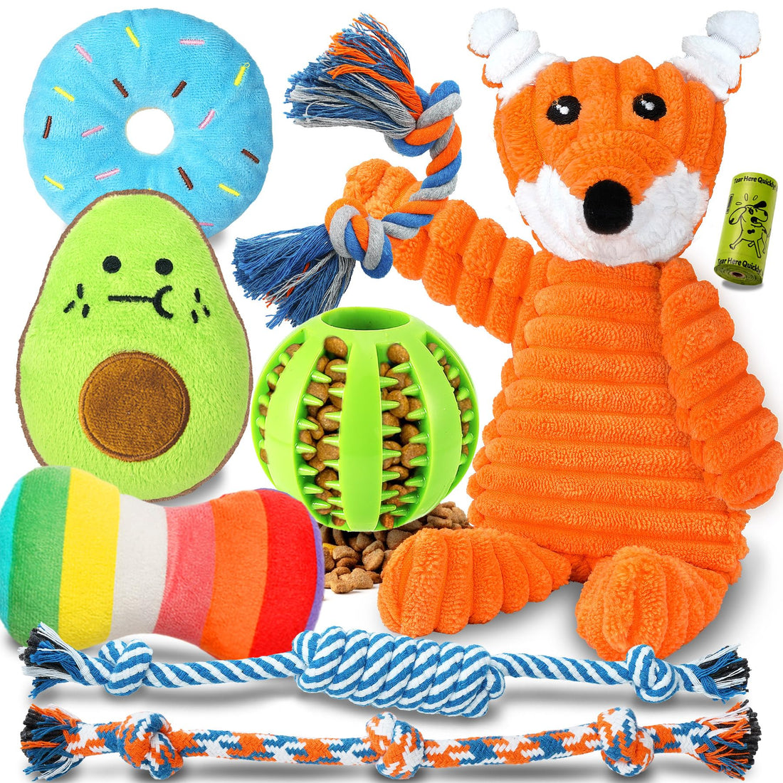 Zeaxuie 9 Pack Luxury Puppy Toys for Teething Small Dogs
