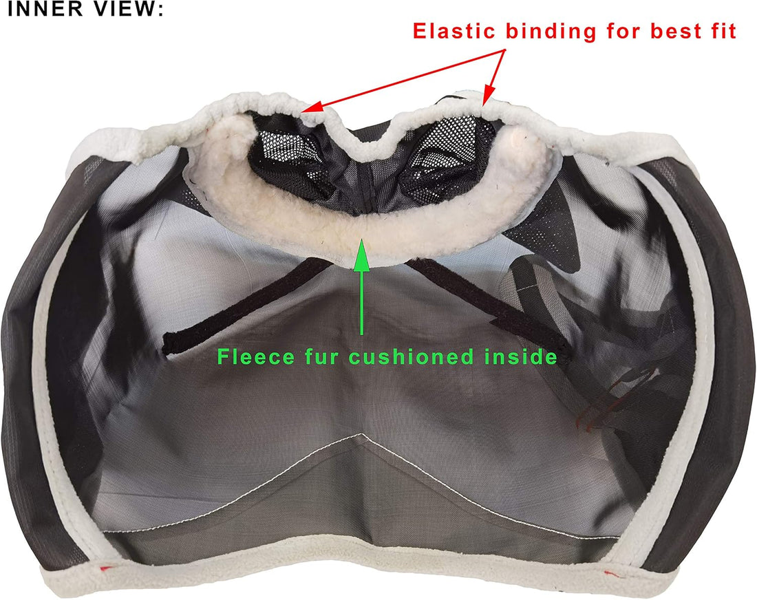 T TEKE Fine Mesh Horse Fly Mask with Ears