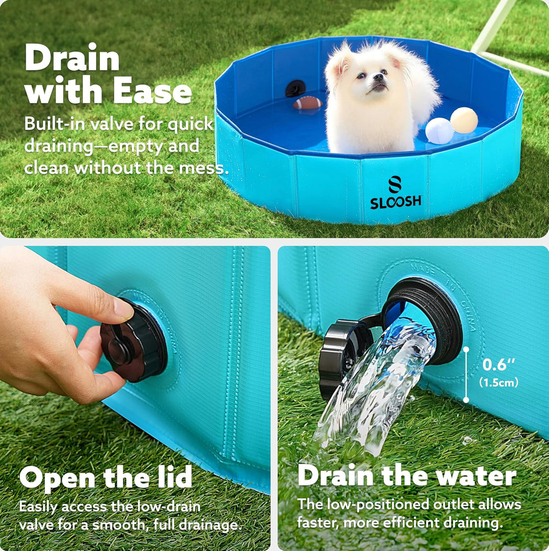 Sloosh Foldable Dog Kiddie Pool