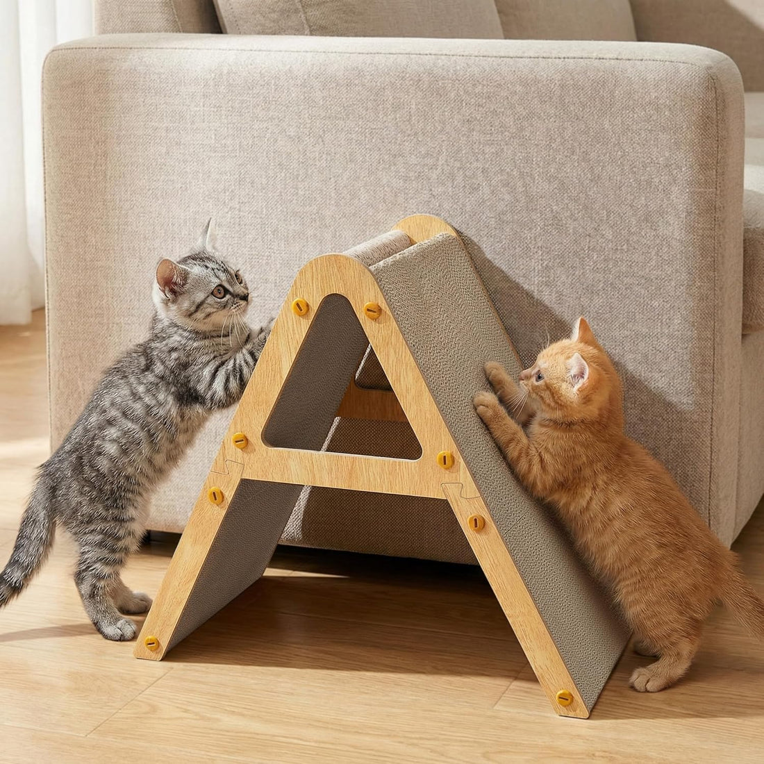 Conlun Vertical Cat Scratcher | A-Frame Scratching Pad for Kittens