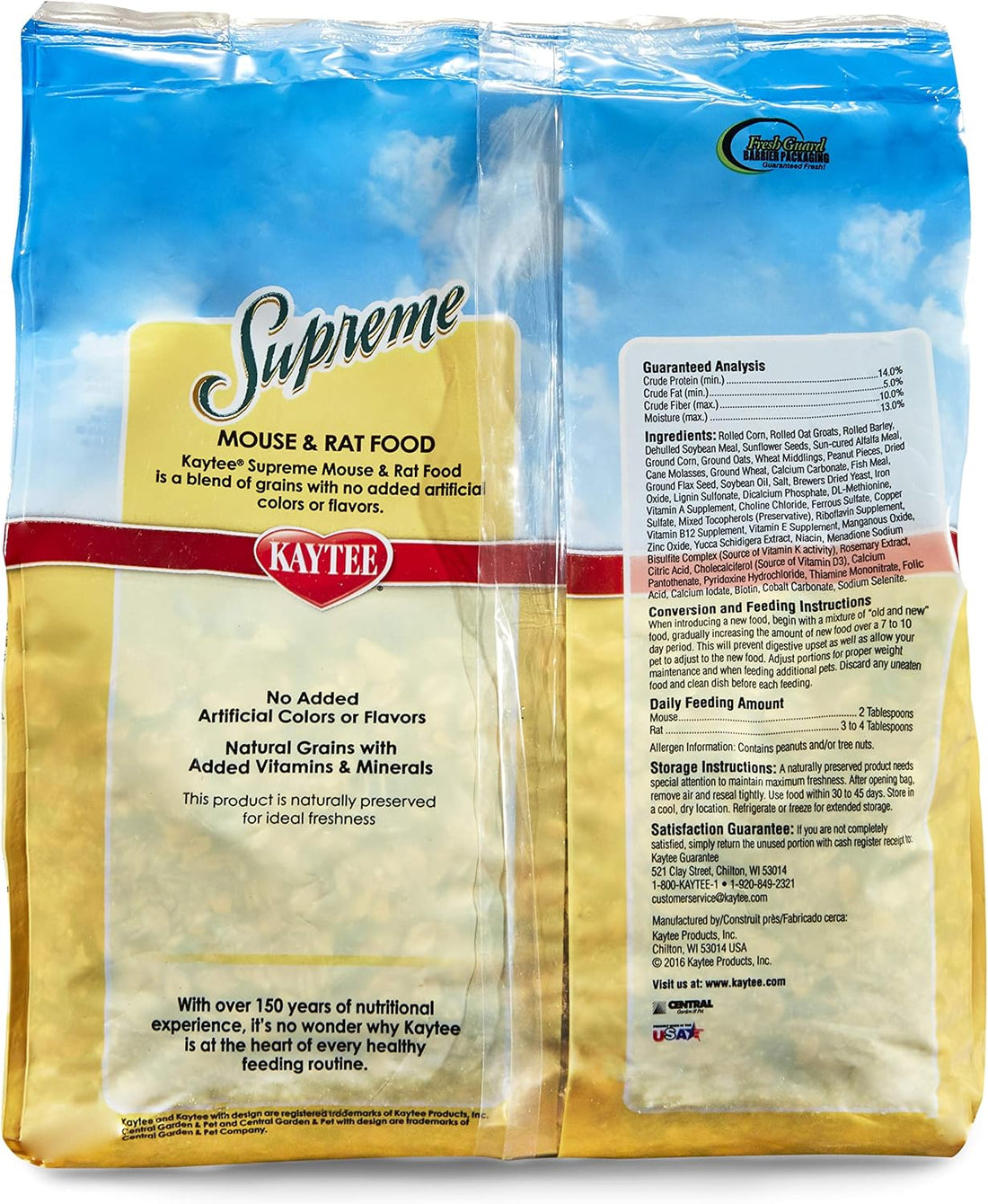 Kaytee Supreme Pet Mouse and Rat Food, 4 lb