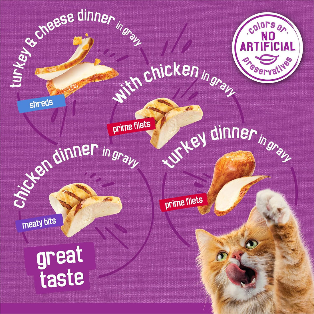 Purina Friskies Gravy Wet Cat Food Variety Pack, Poultry Shreds