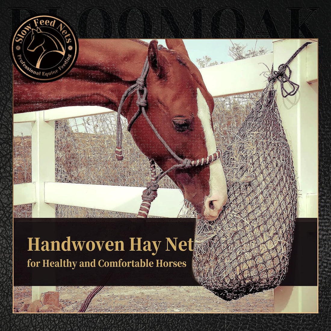 Bloomoak Slow Feed Hay Net for Horses