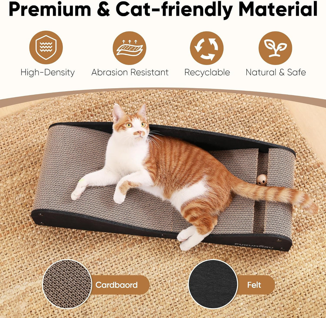 FUKUMARU Cardboard Cat Scratcher Bed