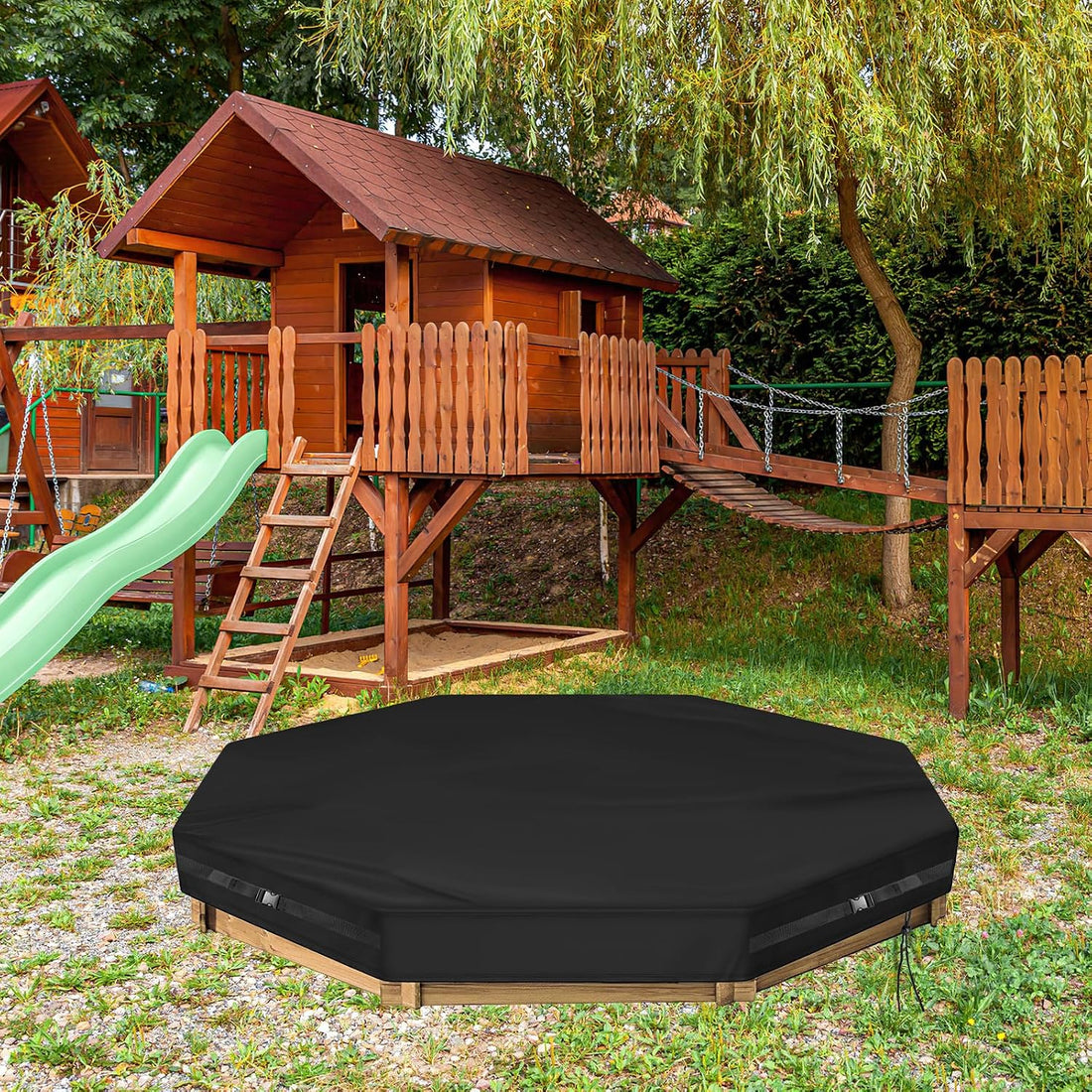Kasla Octagon Sandbox Cover, 64" L×56" W×9" H
