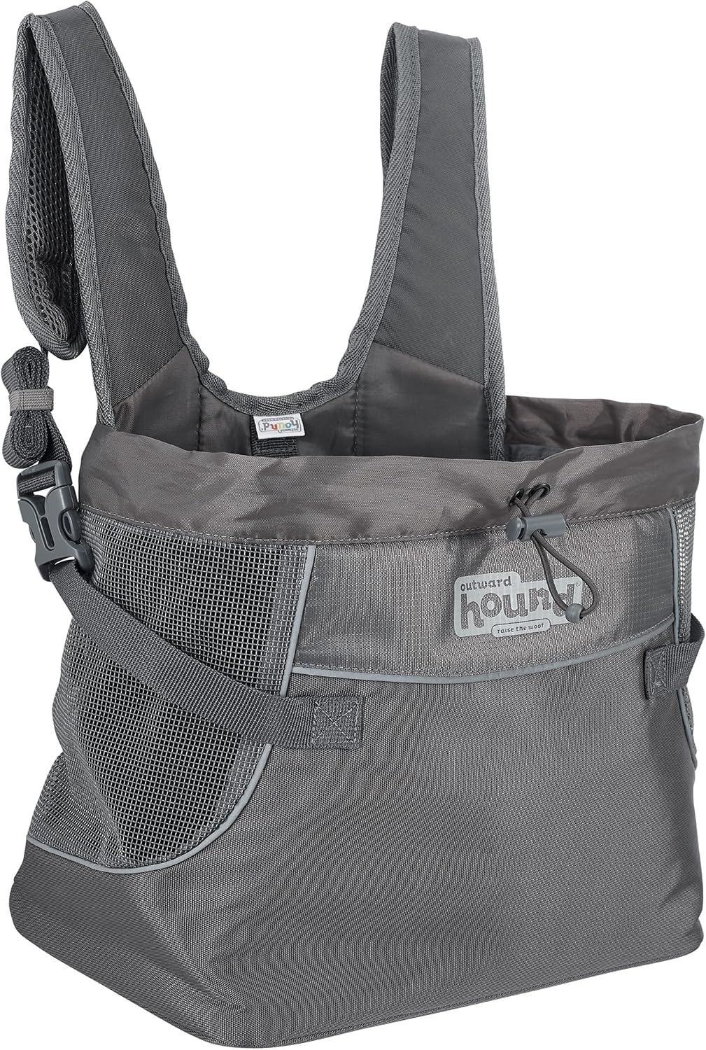 Outward Hound PupPak Dog Front Carrier, Grey, Medium, 12.5" x 9" x 14"