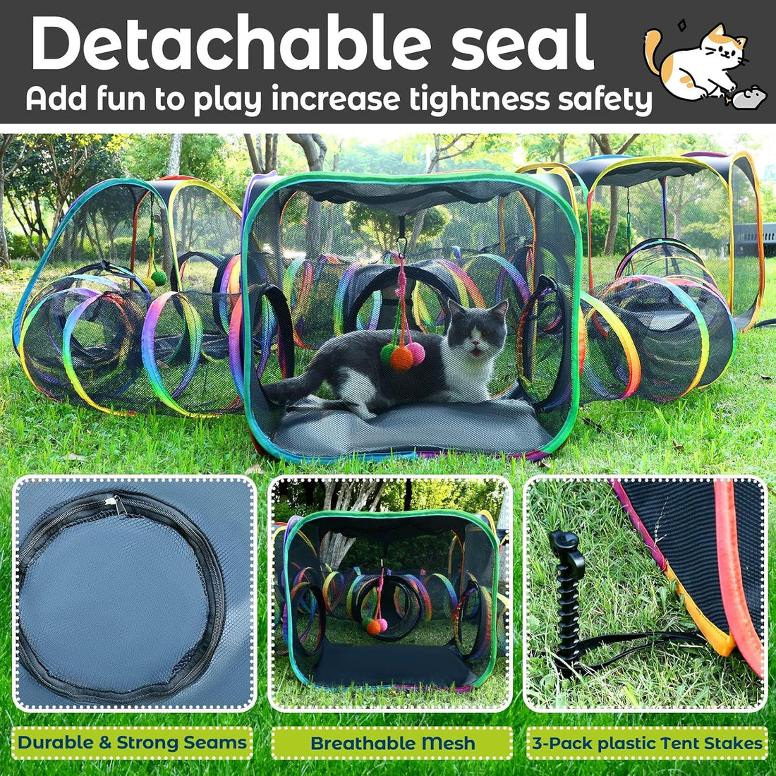 CypherX Outdoor Rainbow Cat Enclosure