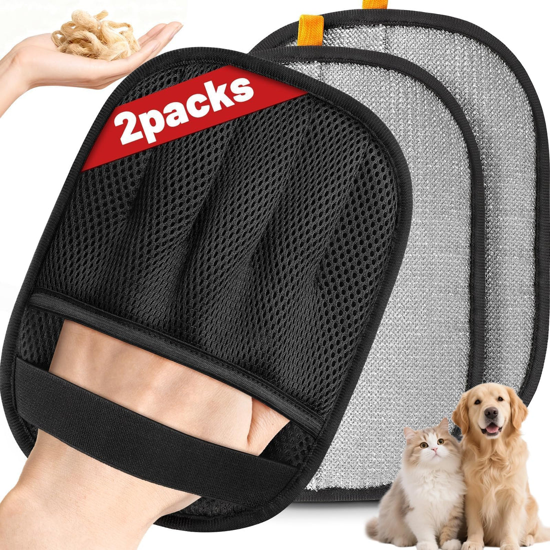 SmartTrends-2 Packs Pet Hair Removal Glove for Dogs & Cats