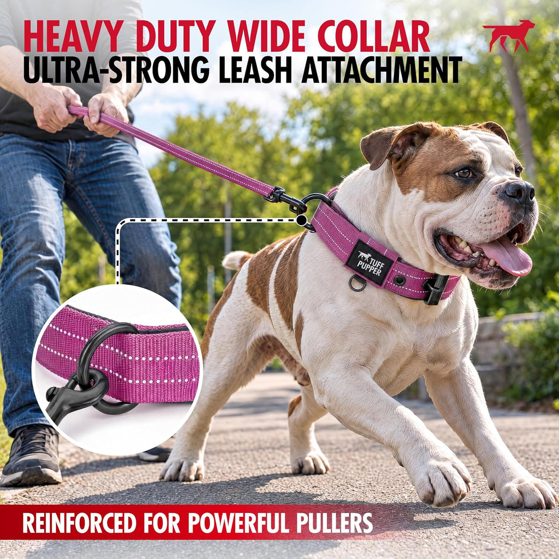 Tuff Pupper Heavy Duty Tactical Dog Collar | 1.5" Wide Ballistic Nylon