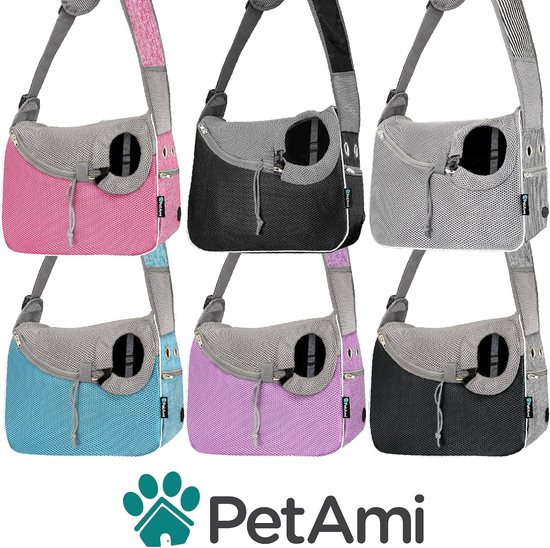 PetAmi Dog Sling Carrier for Small Dog, Hands Free Crossbody Carrier