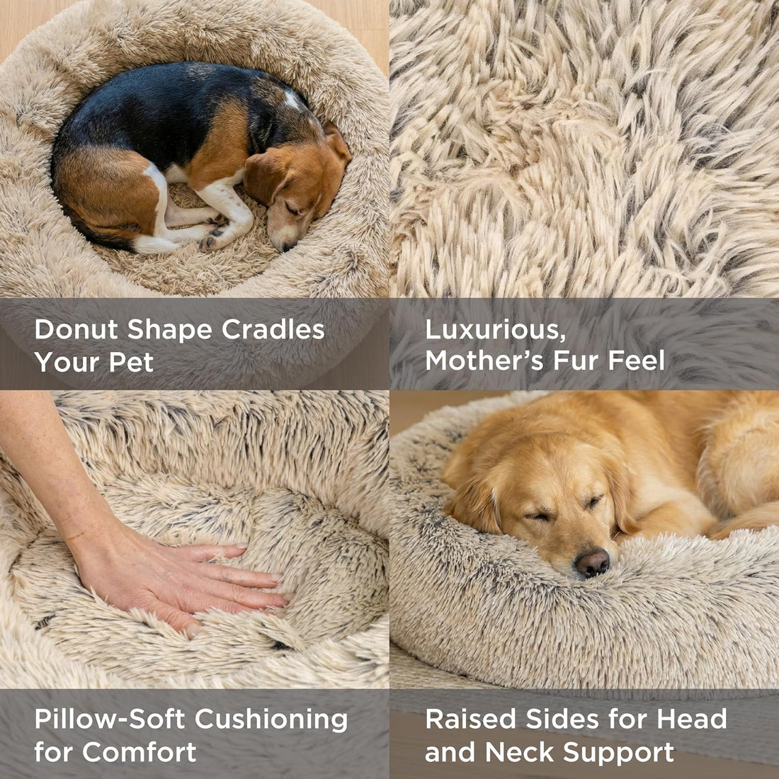 Best Friends by Sheri The Original Calming Donut Dog Bed for Medium