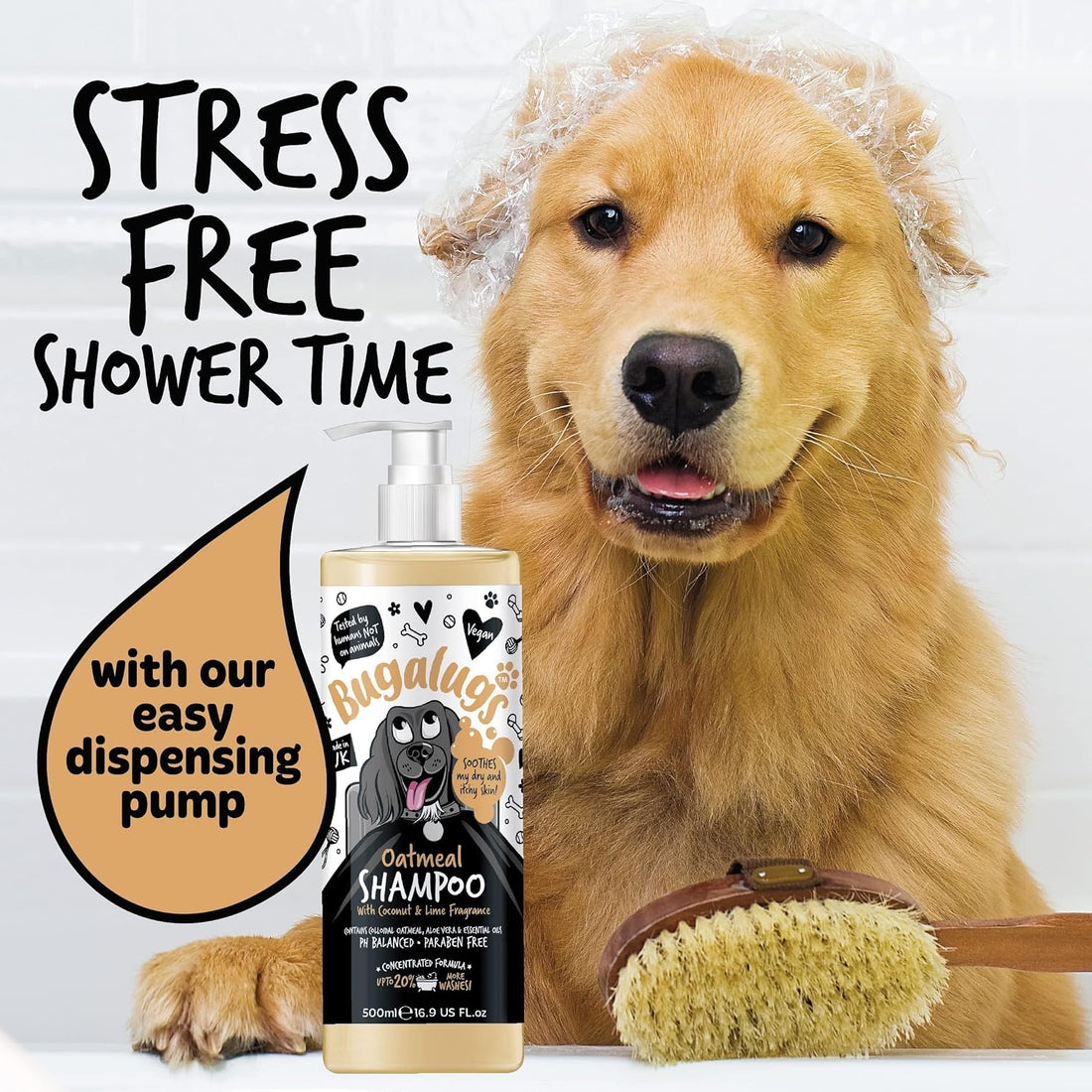 BUGALUGS Oatmeal & Aloe Vera Dog Shampoo Dog Grooming Shampoo